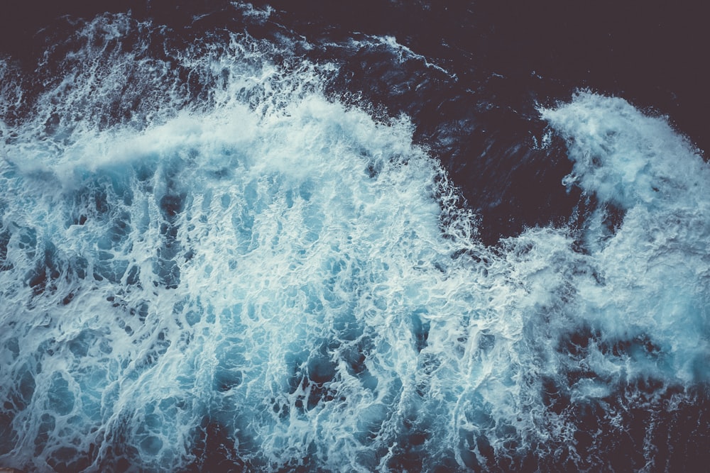 olas de la masa de agua