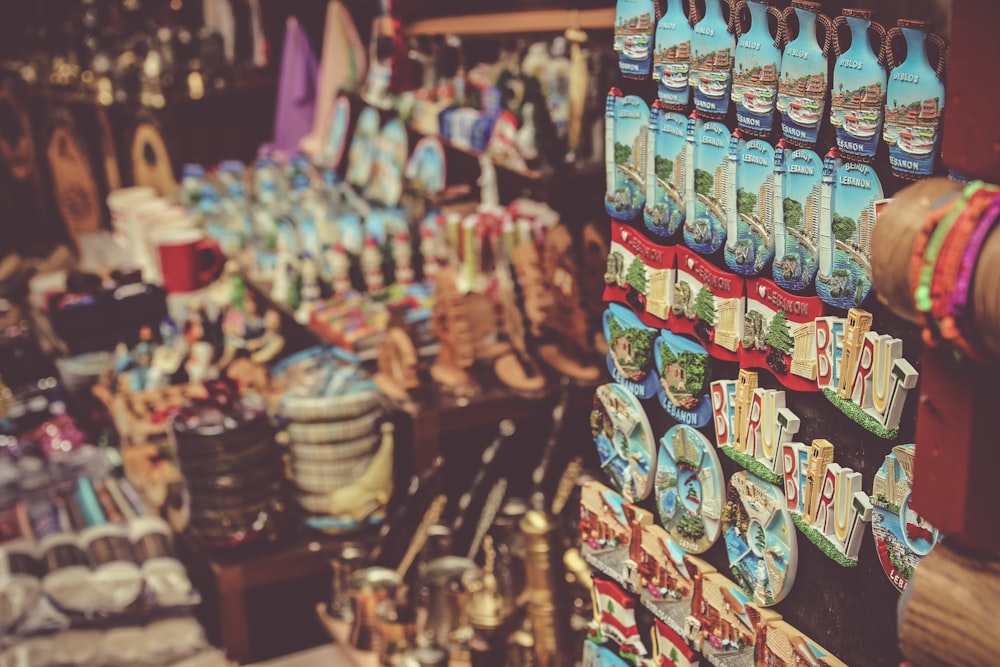 selective focus photo of assorted decorative magnets