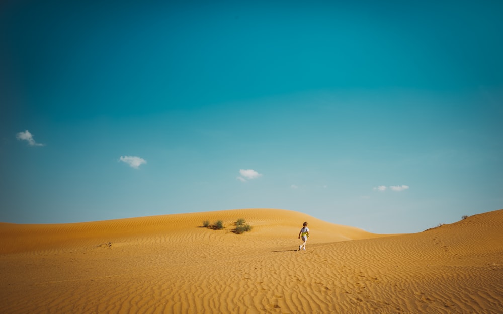 Hombre caminando sobre Deser