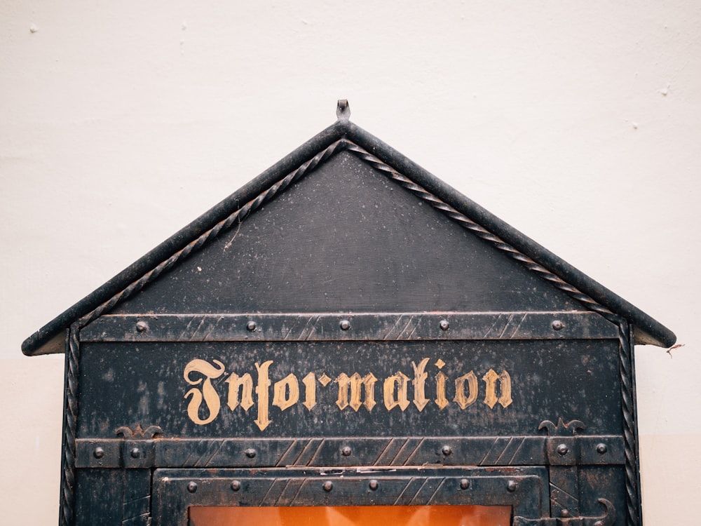 close-up photography of Information signage