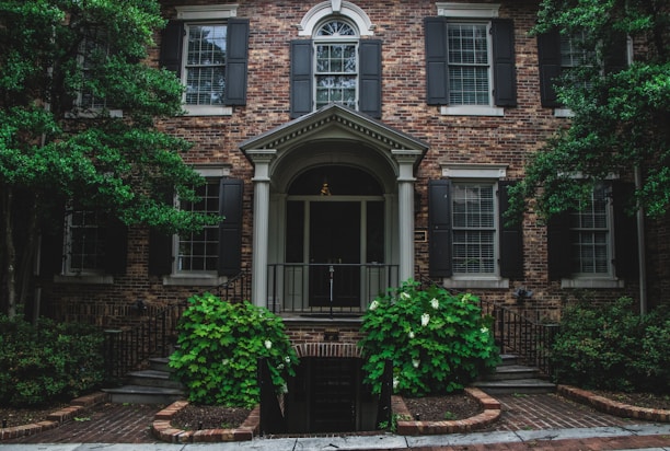 brown and white 2-storey house