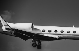 black and white photo of airplane