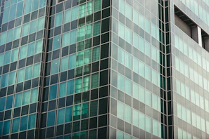 Exterior view of a contemporary law office building with glass facade