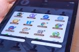 Photo of a vibrant educational app screen with interactive learning modules.