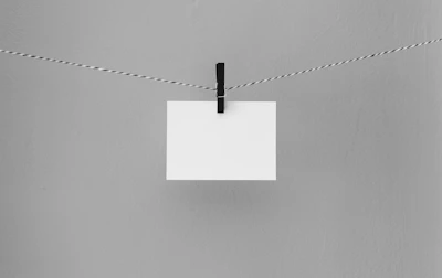 hanged white printing paper