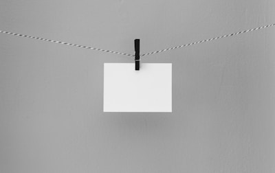 hanged white printing paper