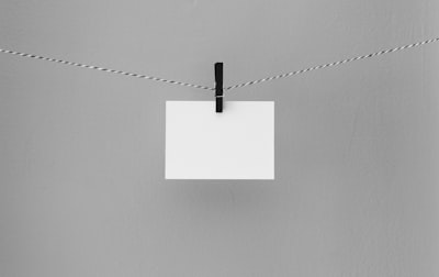 hanged white printing paper simple zoom background