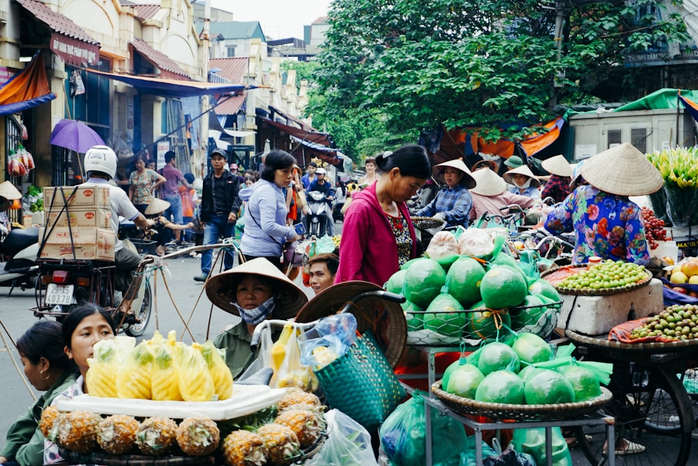 people in market during daytime