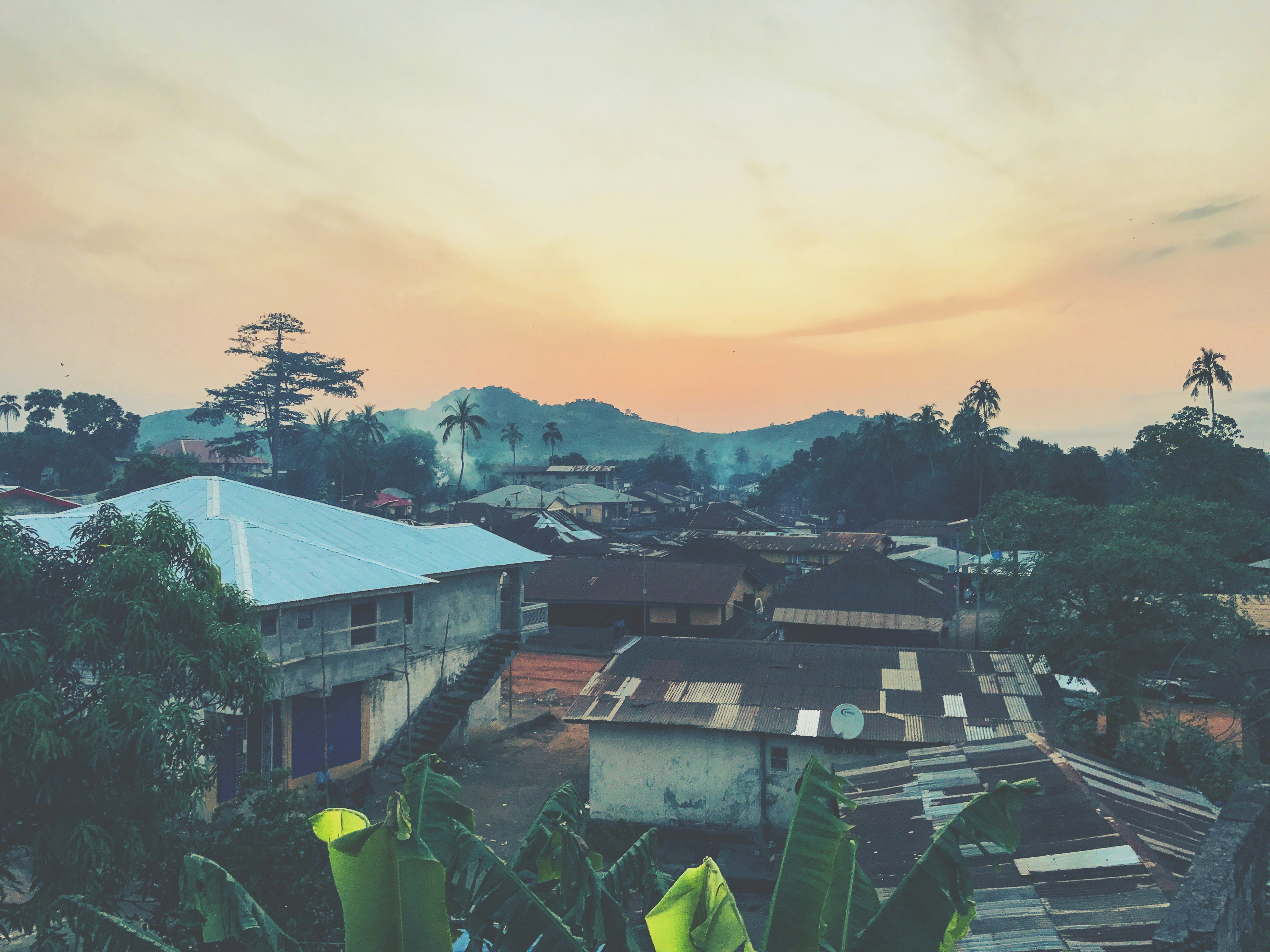 overlooking mountain