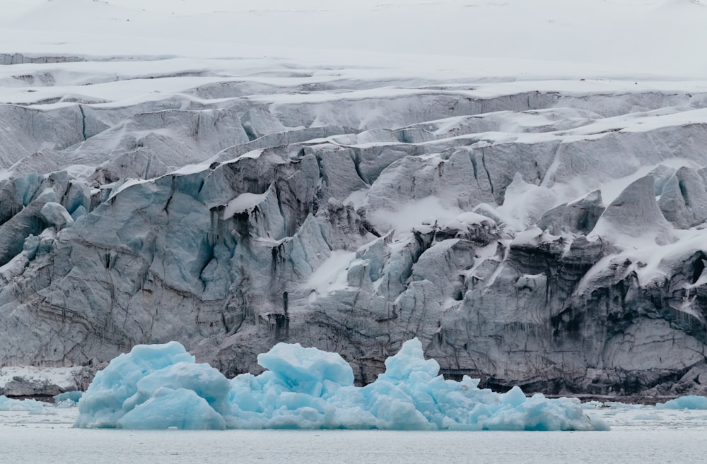 landscape photo of ice glacier