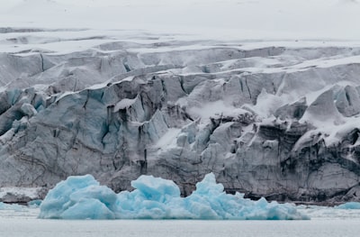 landscape photo of ice glacier cold zoom background