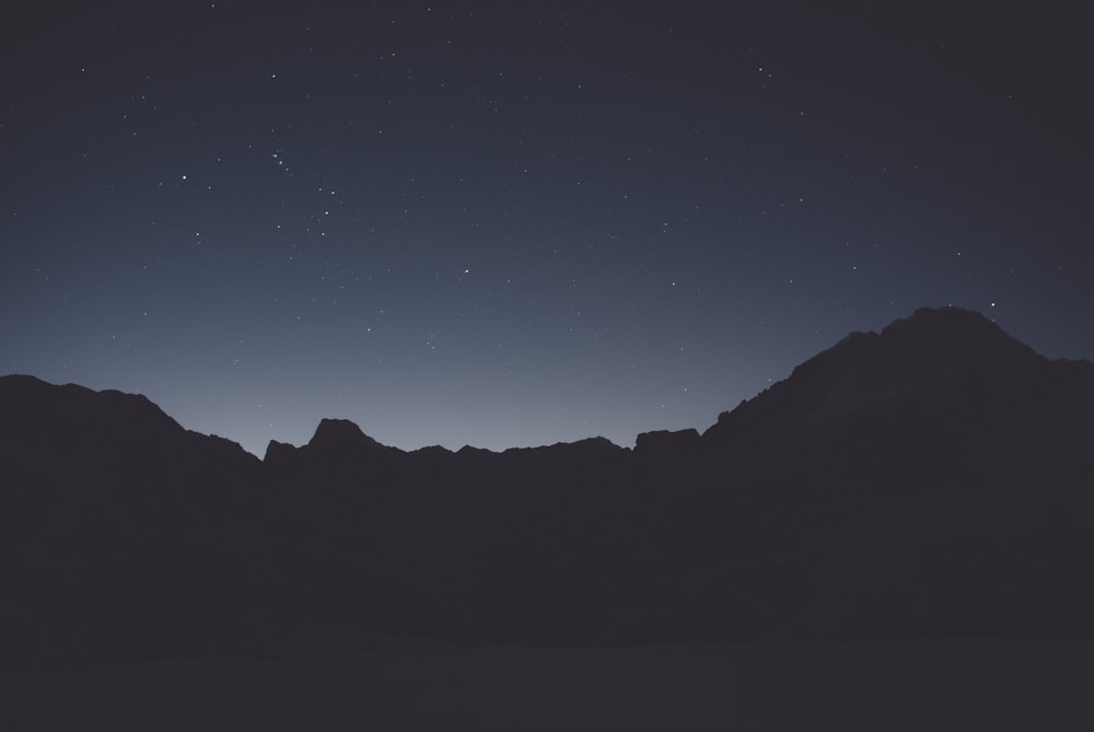 silhouette photo of mountains