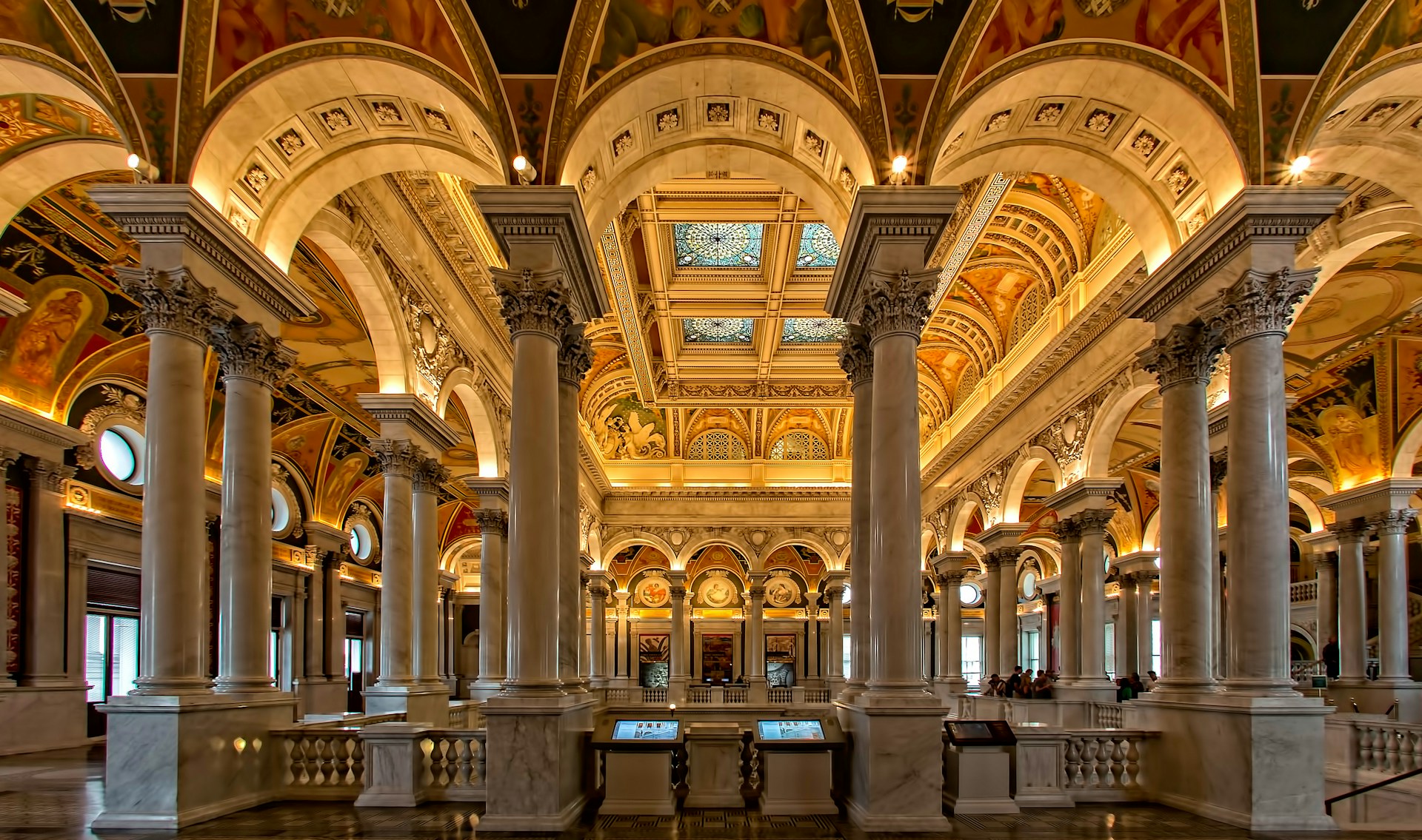 architectural photography of white monument pillars