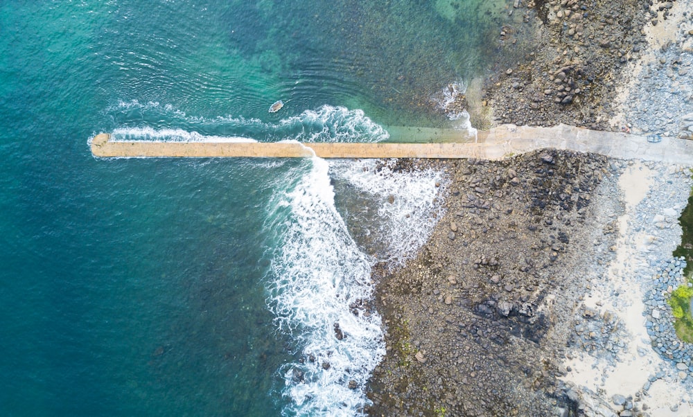 aerial photography of water