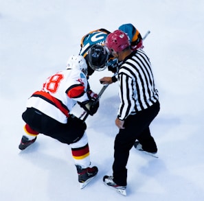 person playing hockey