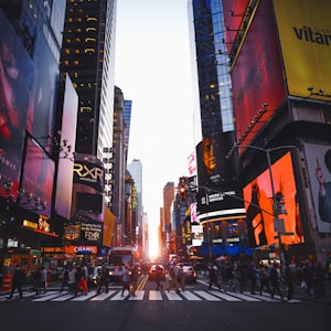 Manhattanhenge on Times Square