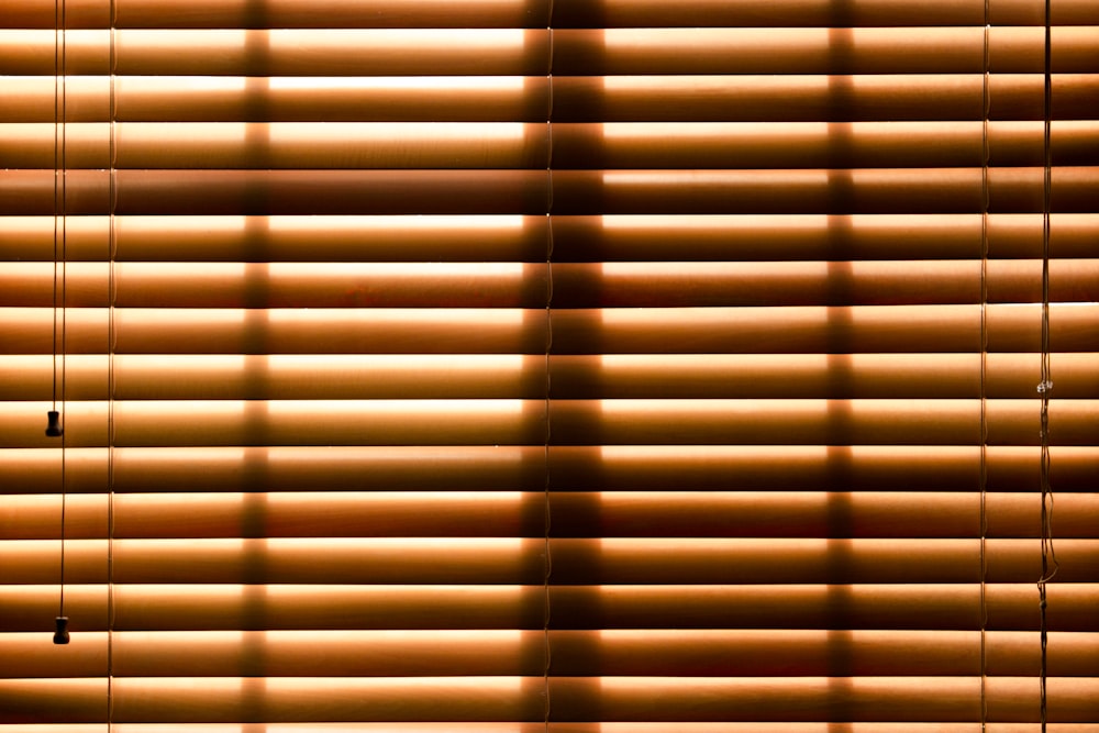 brown closed window blinds