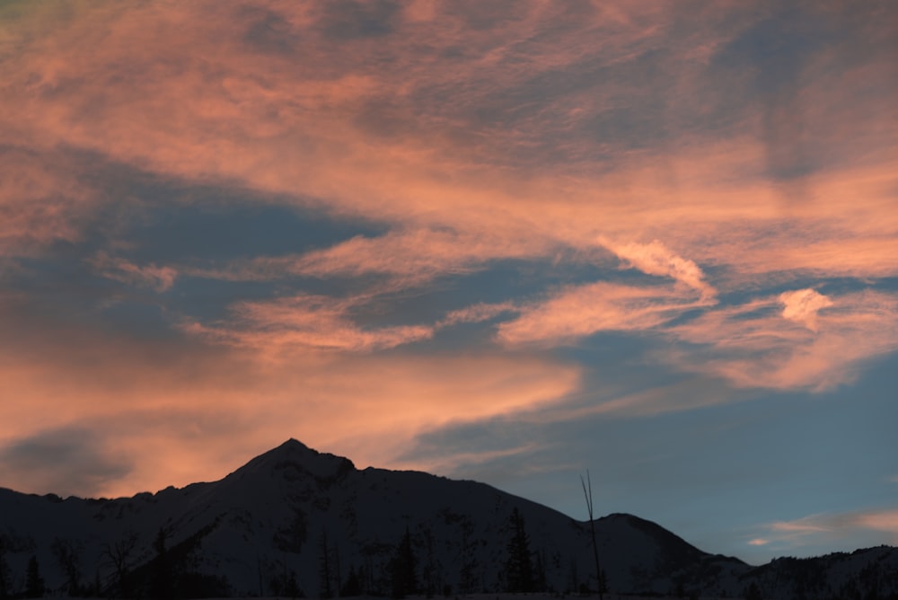 silhouette of mountain