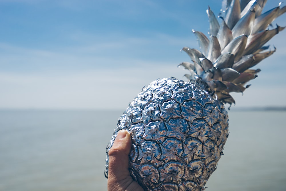 artificial silver pineapple