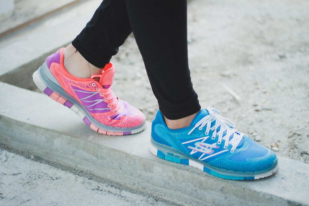 Colorful running shoes