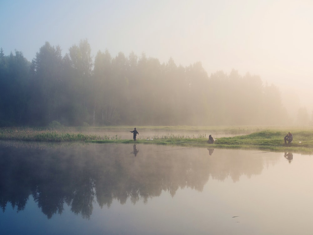 man fishing during daytime