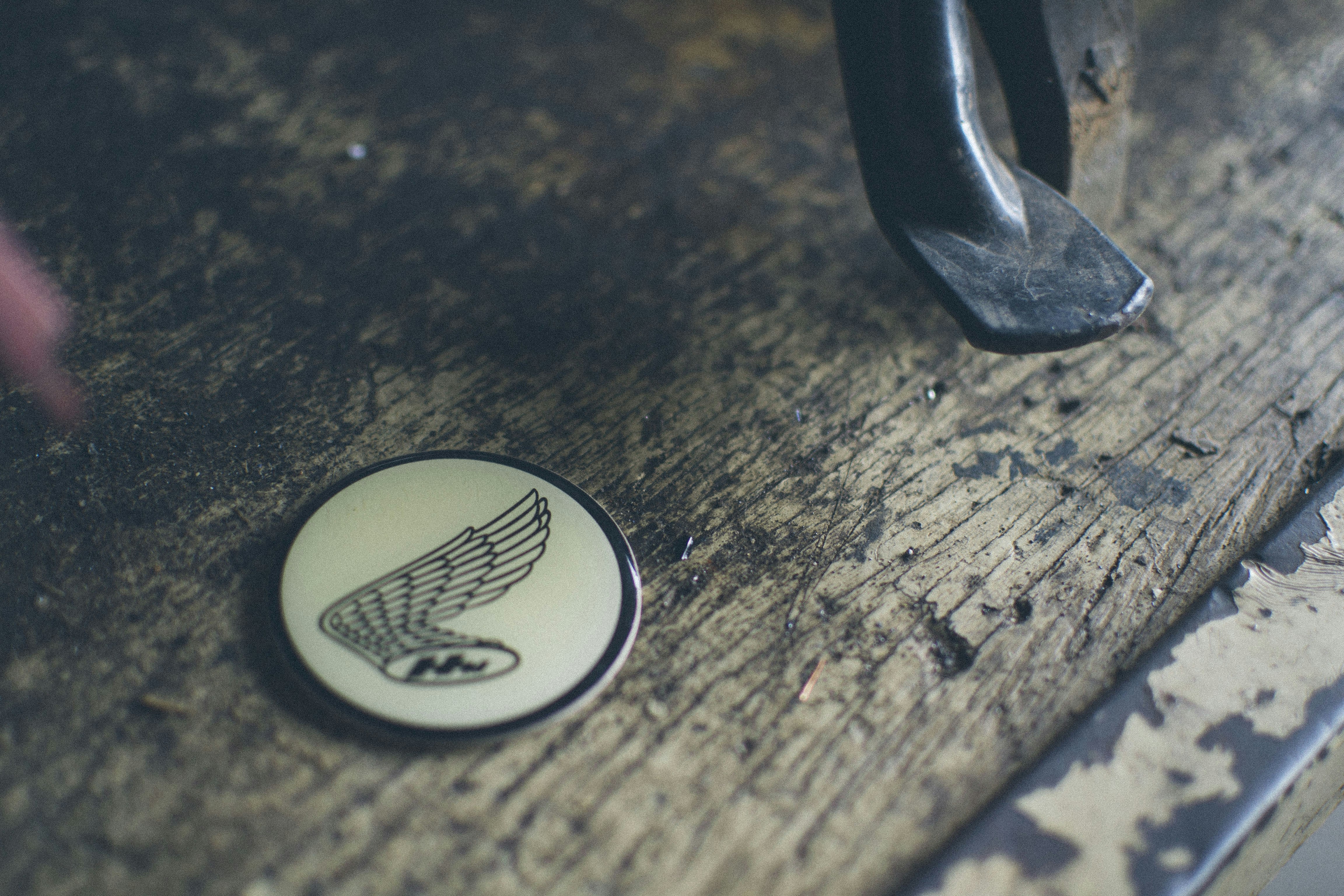 Angel graphic emblem badge production