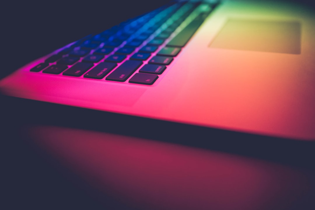 multicolored photography of laptop keyboard