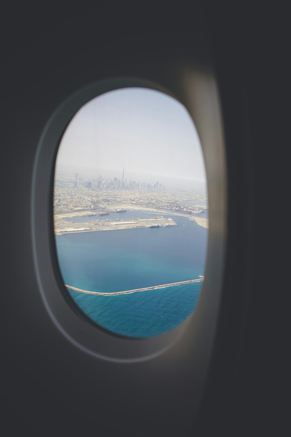 plane window during daytime