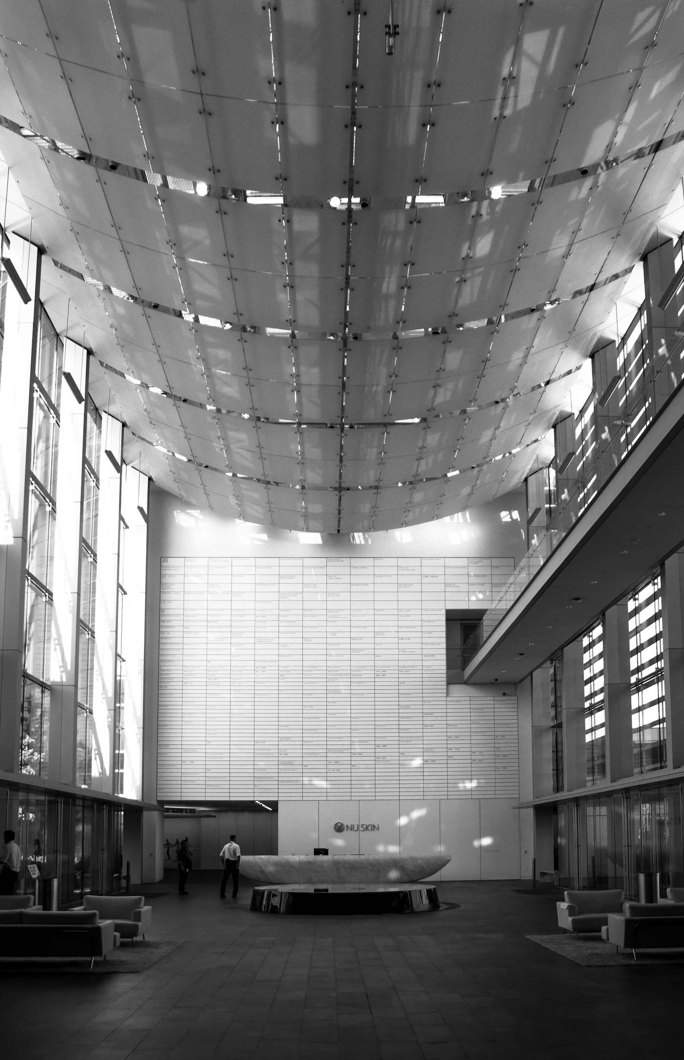 Architectural interior with strong natural light