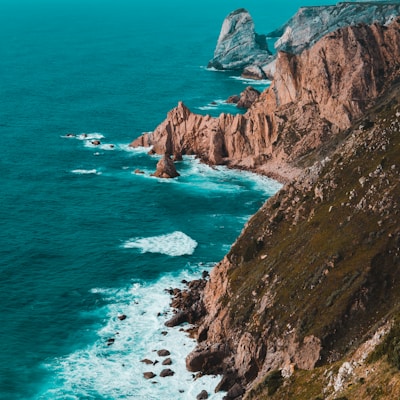 body of water across mountain