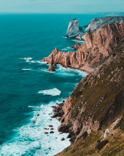 body of water across mountain