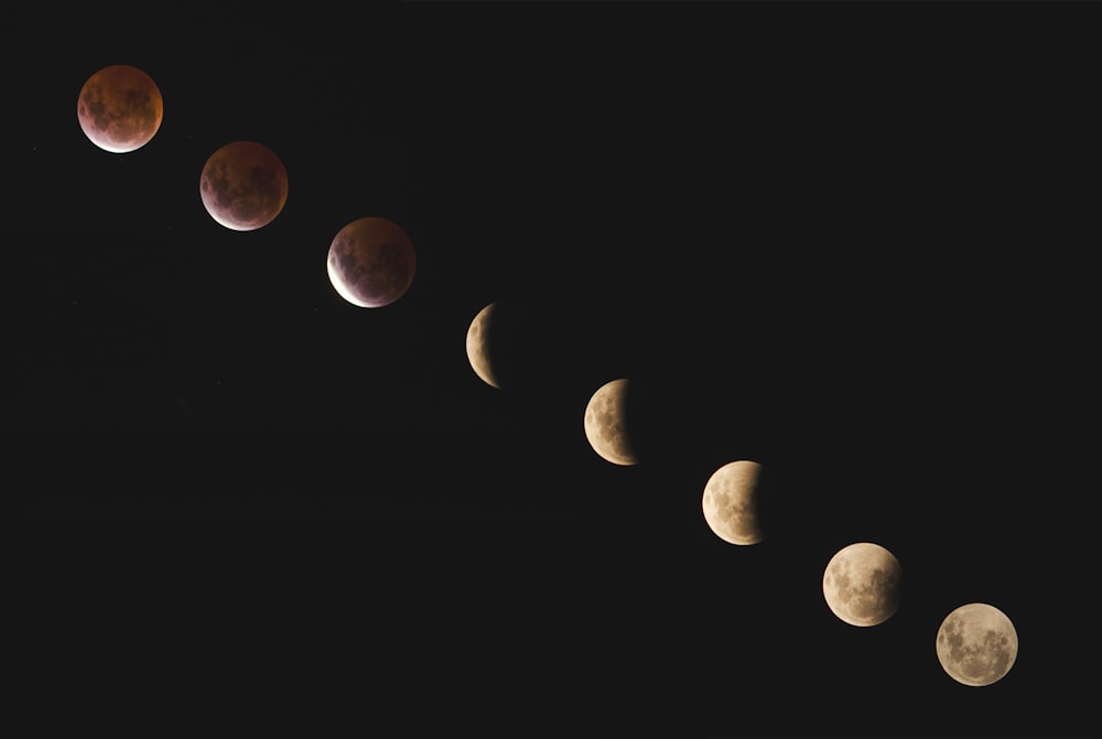 Fotografía time-lapse de la luna