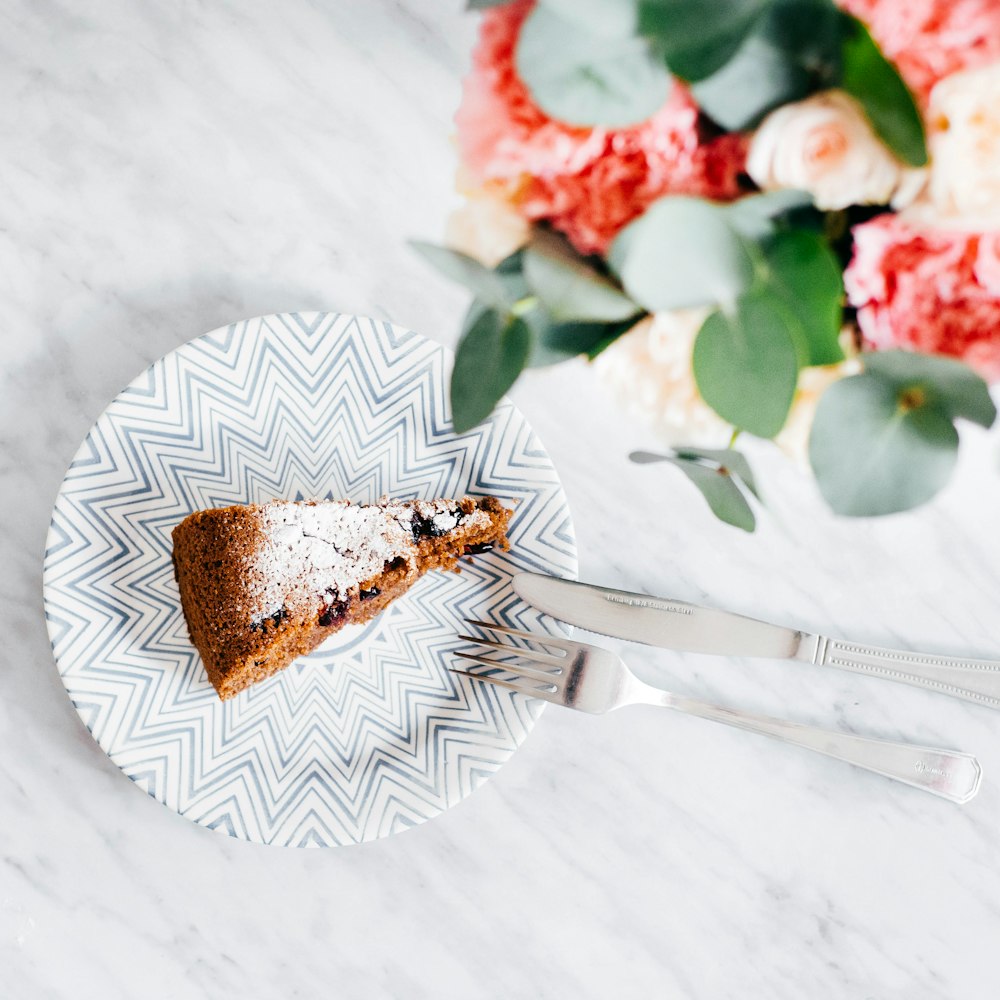 slice on chocolate cake on plate