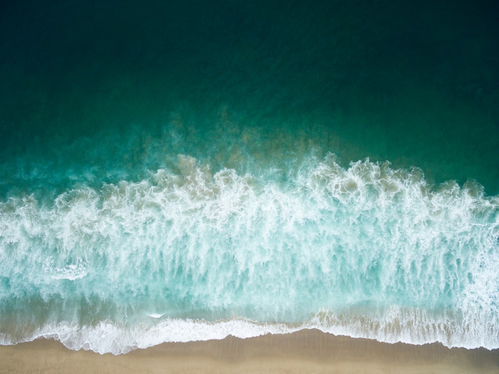 aerial photography of seashore