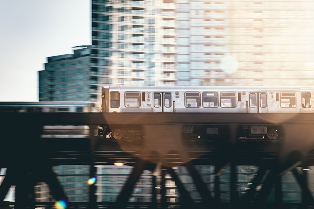 timelapse photography of passenger train