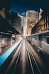time-lapse photography of train traveling