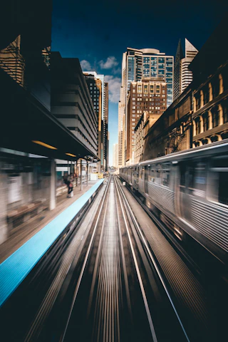 time-lapse photography of train traveling