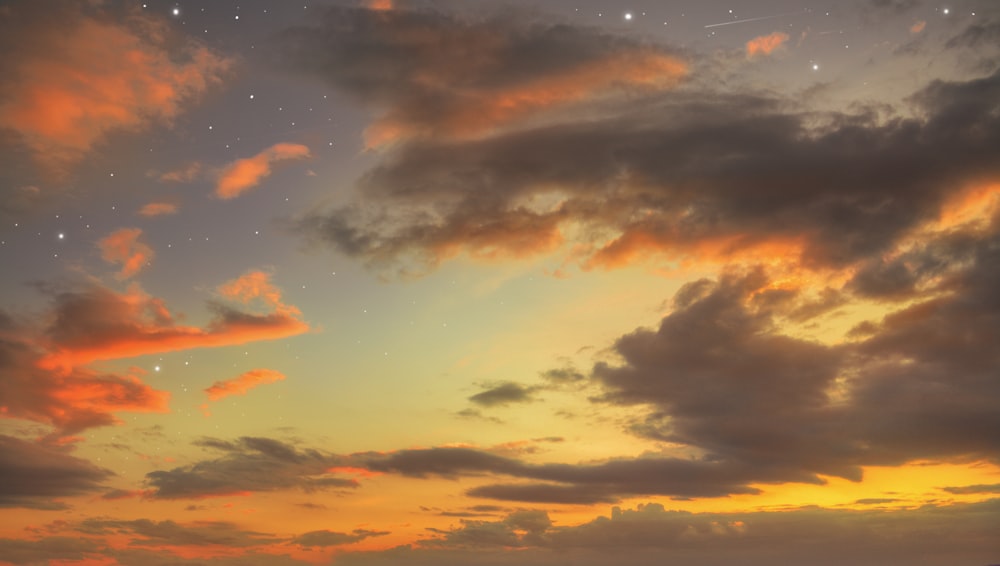 Photographie aérienne de nuages