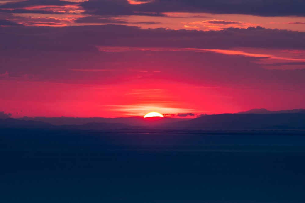 Sonnenuntergangs-Szenerie Fotografie