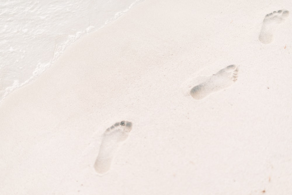 photo of foot steps on sand