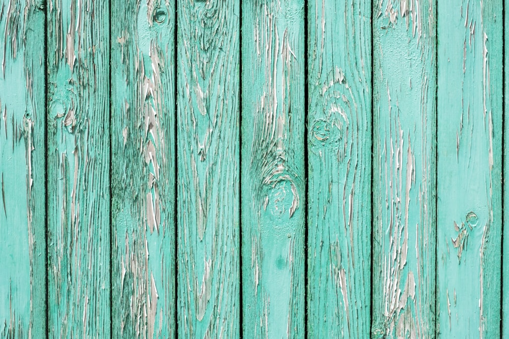 teal wooden pallets