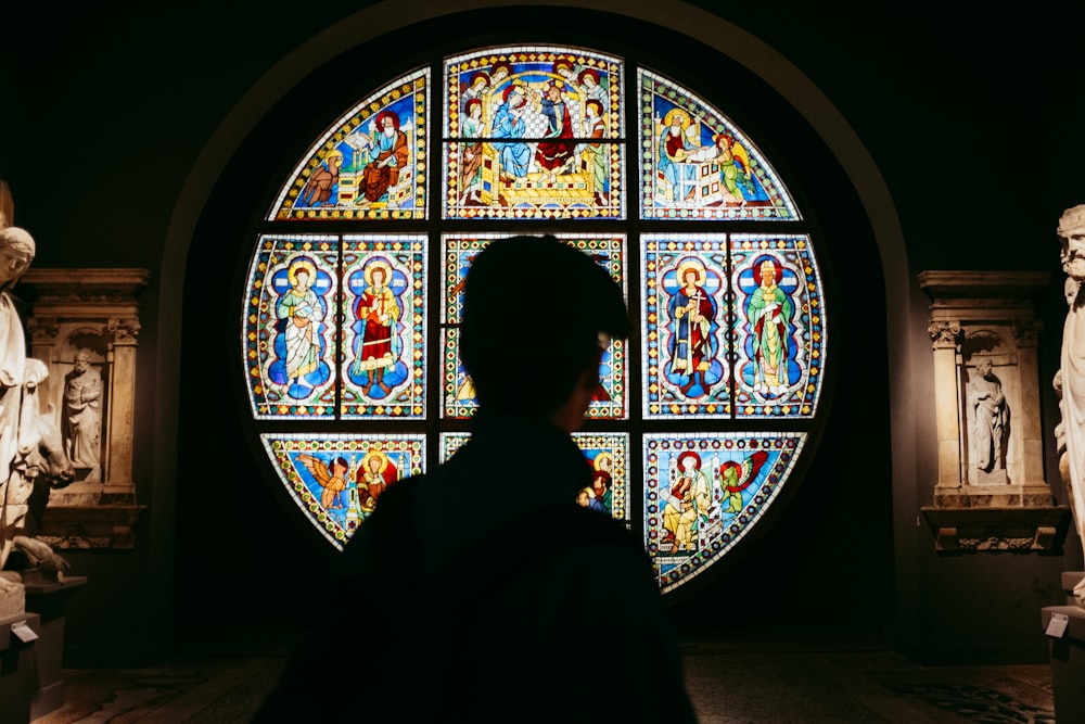 silhouette photography of man