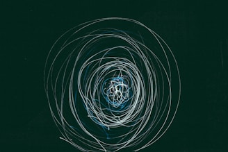 photo of steel wool against black background