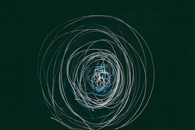 photo of steel wool against black background