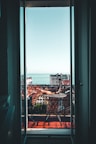 person sitting on balcony