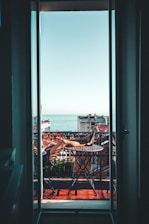 person sitting on balcony