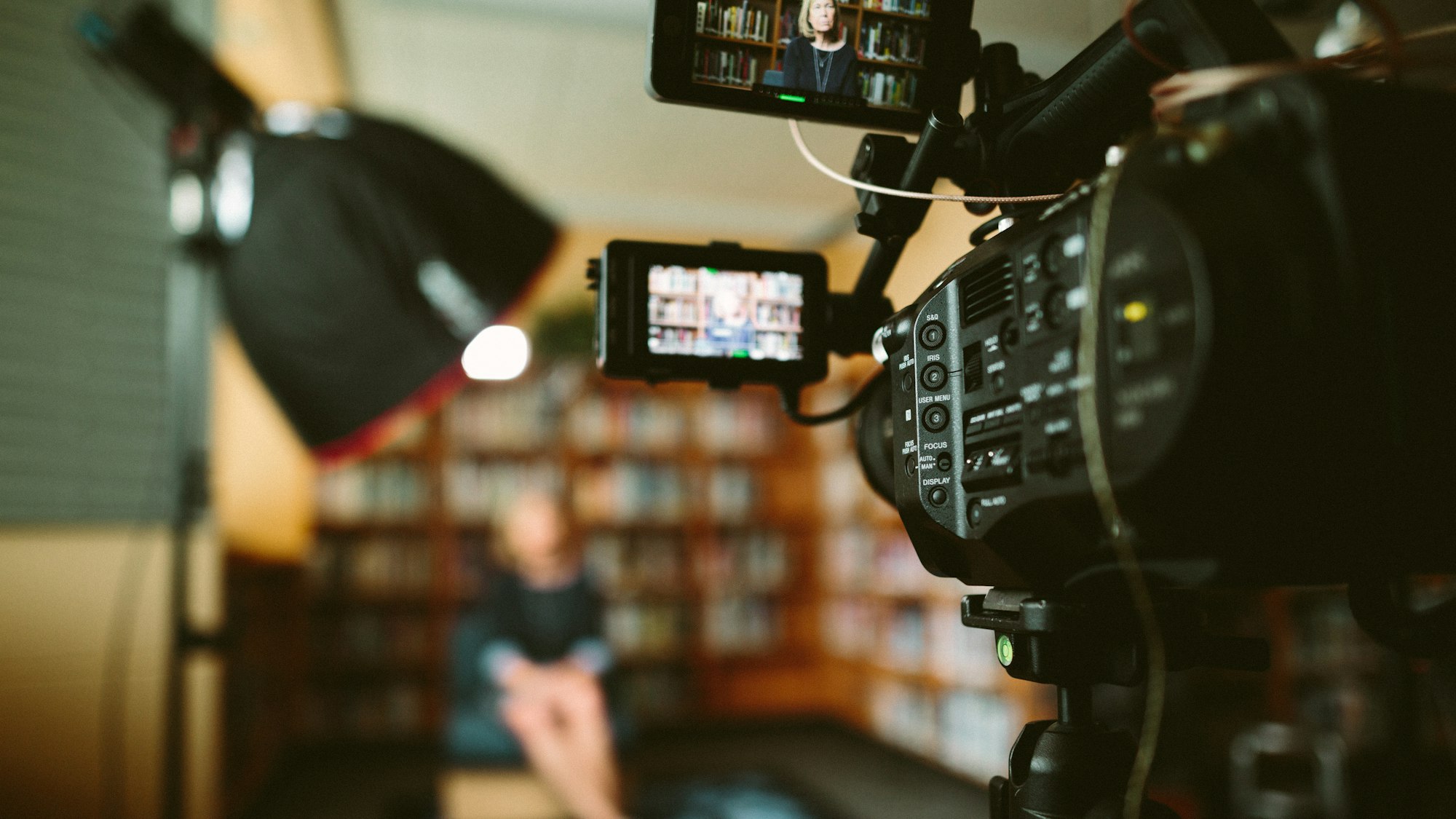 A snap shot of our Sony FS7 cinema camera system from our film set, while producing a documentary series for the Holocaust Center for Humanities. Here we are interviewing a local high school about their experience with some of the Center’s teaching materials.