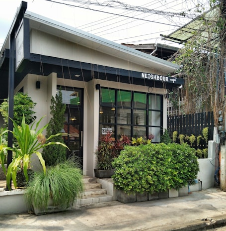 Clean and fast-loading homepage design for a neighborhood café.