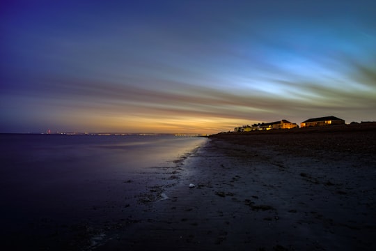 seashore during night time in New Romney United Kingdom