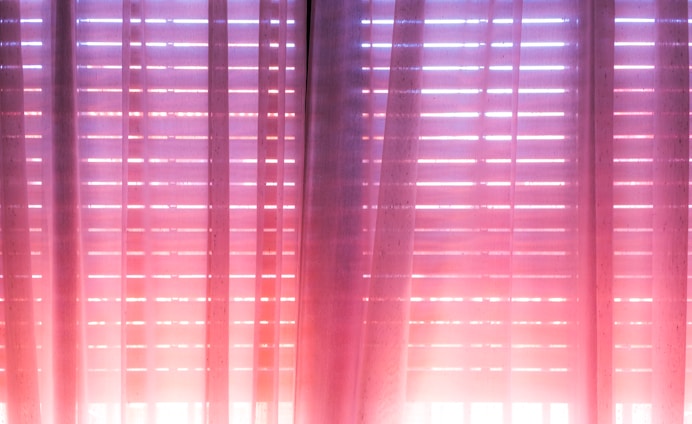Sheer curtains with blinds for living room